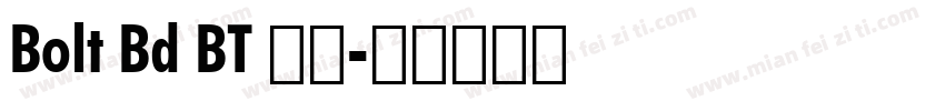 Bolt Bd BT 字体字体转换